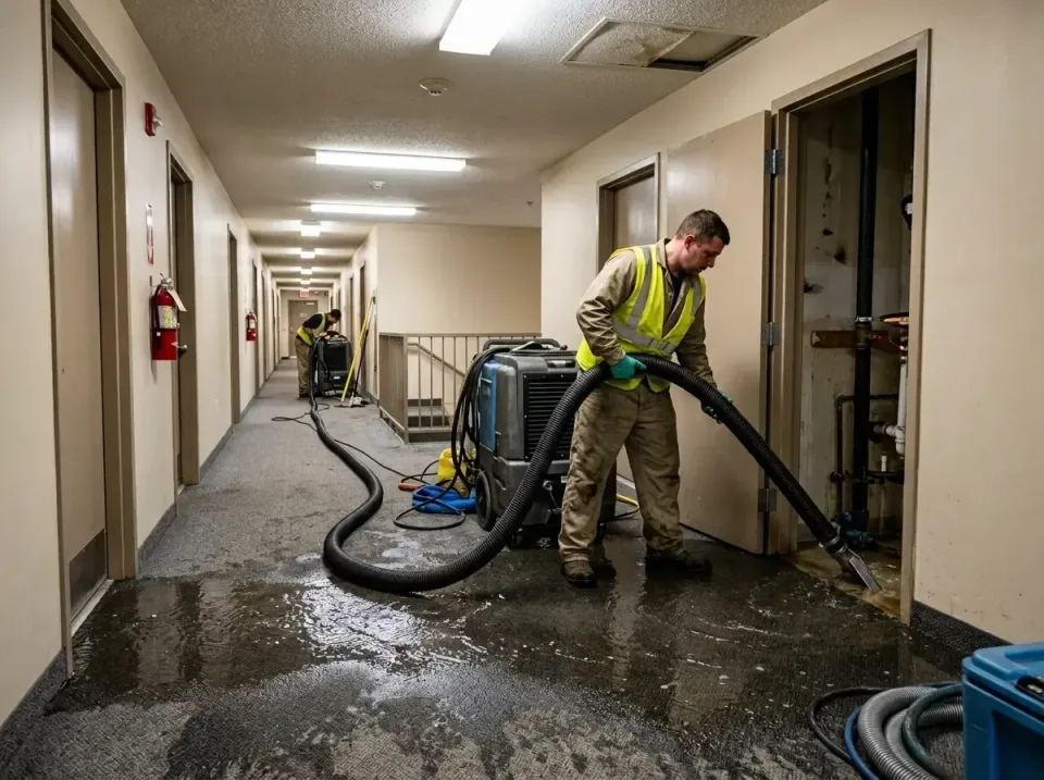 multi-unit-apartment-hallway-f-005 — frequently asked questions, Emergency Burst Pipe Water Extraction & Removal in Spring L…